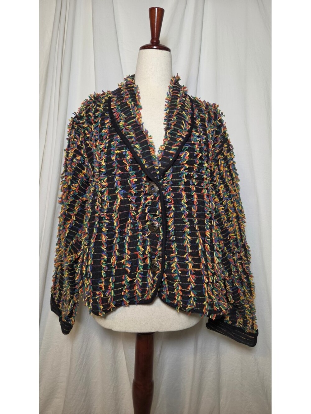 Don't Mess with Texas Jacket Blazer Large Mult Color Concho Buttons Vintage L